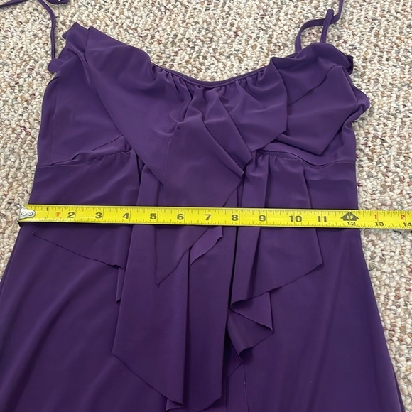 Demore Stylish Purple Plum Ruffle Halter Dress. Medium - Picture 8 of 10